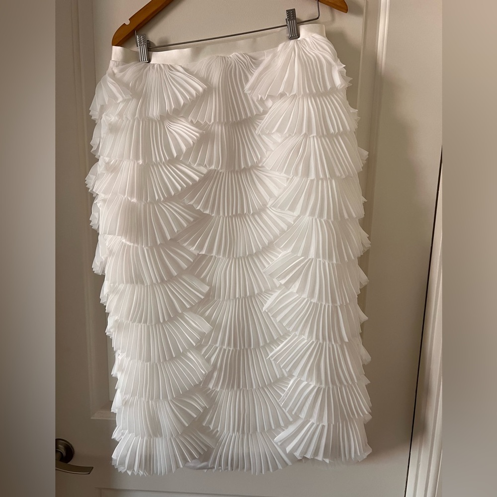 Andrea Iyamah Ari MIDI Skirt White size 12